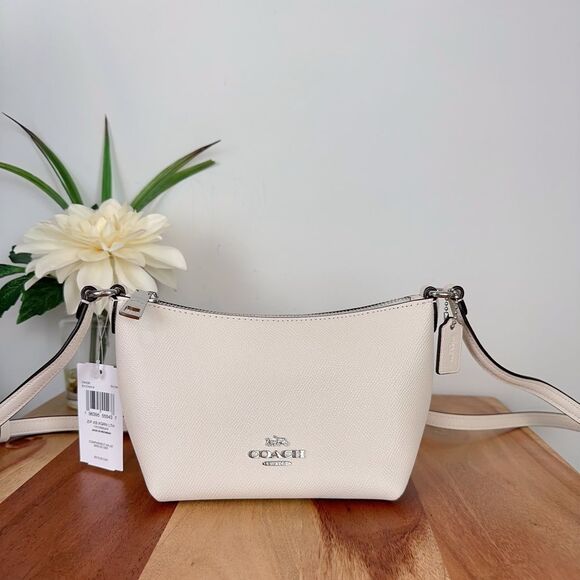 NWT Coach Leather Zip‎ Top Crossbody Bag